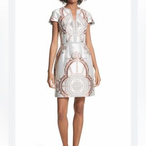 Ted Baker Versailles Paleat dress size 4(8/10)